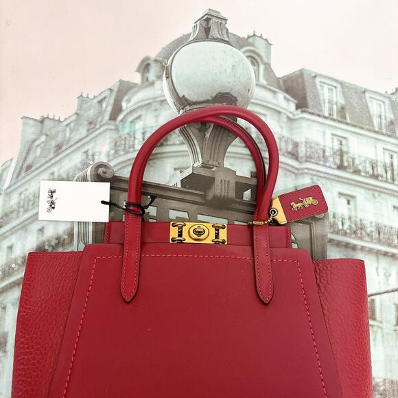 Coach 79468 Troupe Tote IN Deep Red - Picture 6 of 7